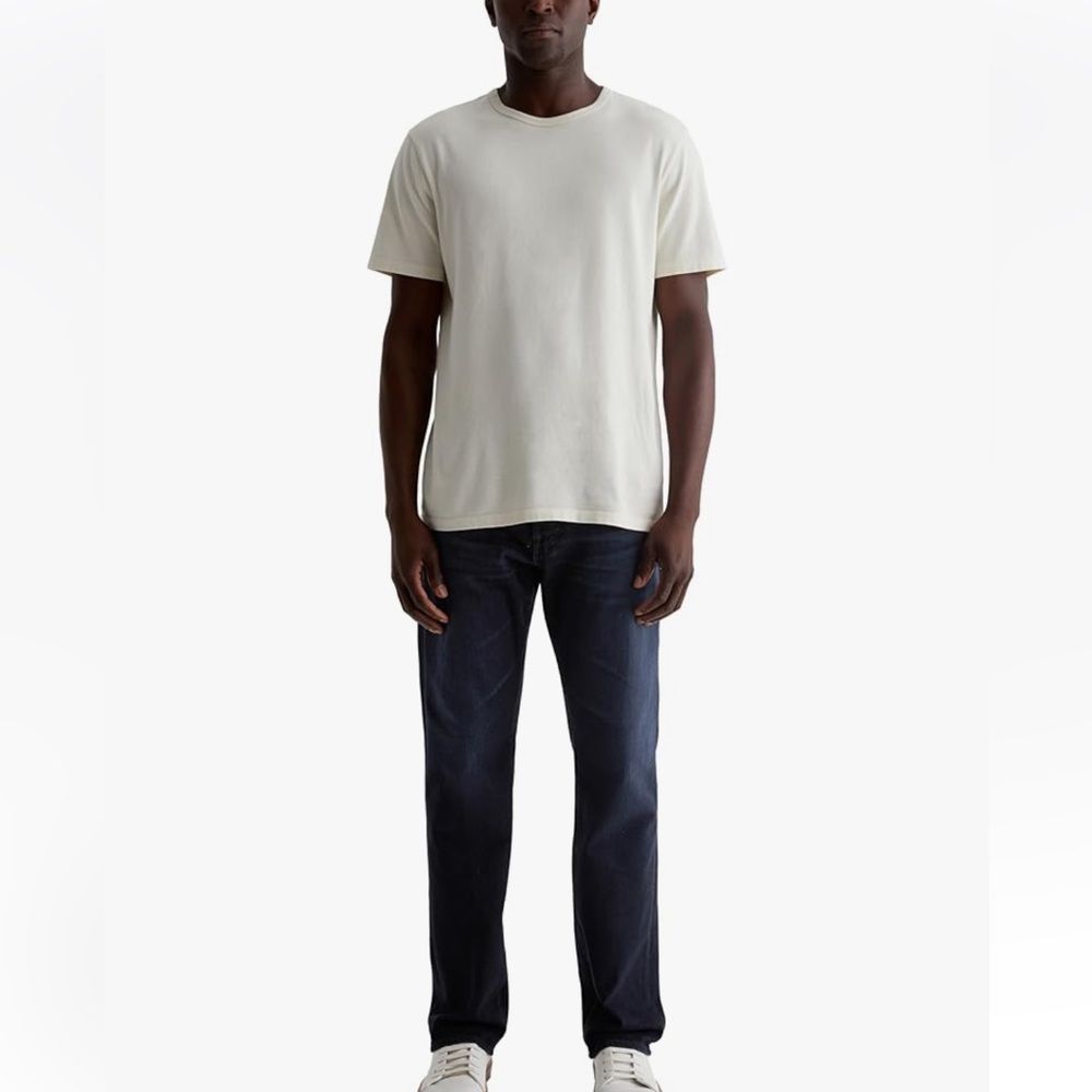 AG Adriano Goldschmied Men's The Protégé Black Chino Straight Leg Pants- 33/34